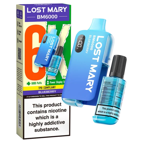 Blueberry Lost Mary BM6000 Big Puff Vape