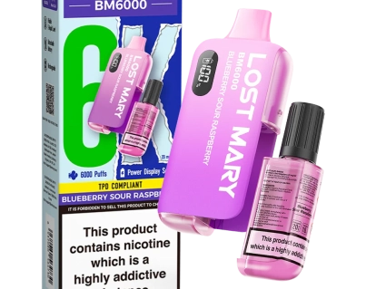 Blueberry Sour Raspberry Lost Mary BM6000 Big Puff Vape