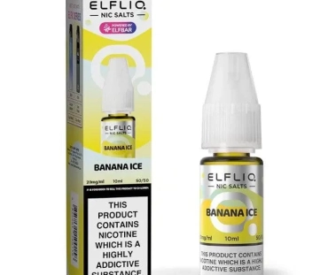 ElfLiq Nic Salt 10ml - Liquido per sigaretta elettronica Banana Ice Elf Bar