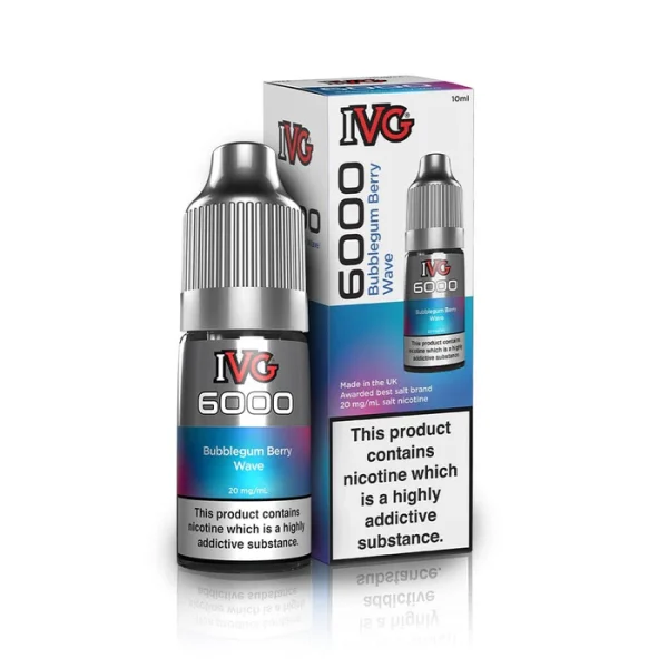 IVG 6000 Nic Salt - Bubblegum Berry Wave 10ml Eliquid