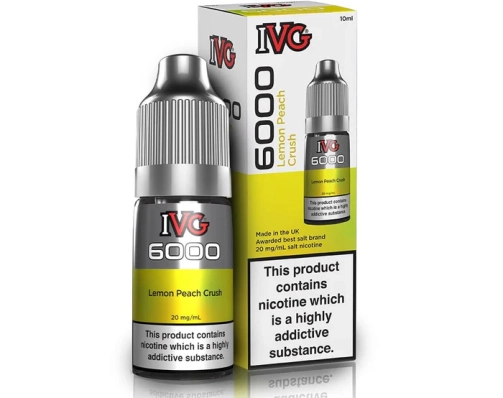 IVG 6000 Nic Salt - Lemon Peach Crush 10ml E-liquid