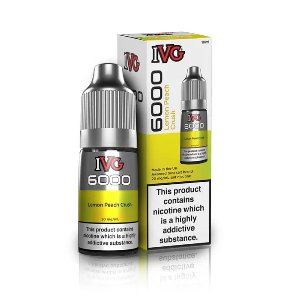 IVG 6000 Nic Salt - Lemon Peach Crush 10ml E-liquid