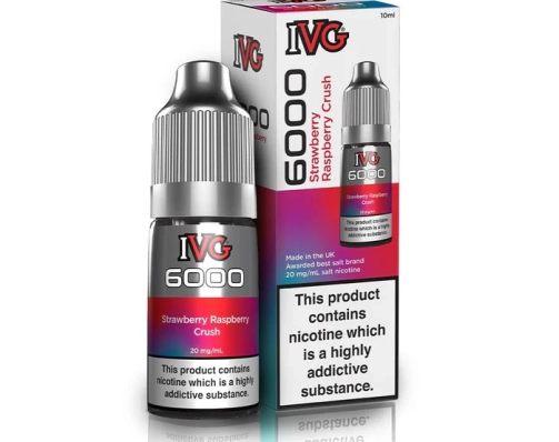 IVG 6000 Nic Salt - Strawberry Raspberry Crush 10ml E-liquid