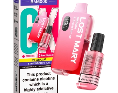 Strawberry Ice Lost Mary BM6000 Big Puff Vape